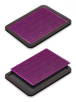 Массажер медицинский «Аппликатор Кузнецова металло-магнитный» на мягкой подложке 15х22 см полиметаллический, фиолетовый