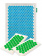 Набор большой №3. Массажный коврик 41х60 см., синий (более острые иглы) + массажер на мягкой подложке 12х22 см., зеленый (менее острые иглы). Цвет ткани - натуральный лён.